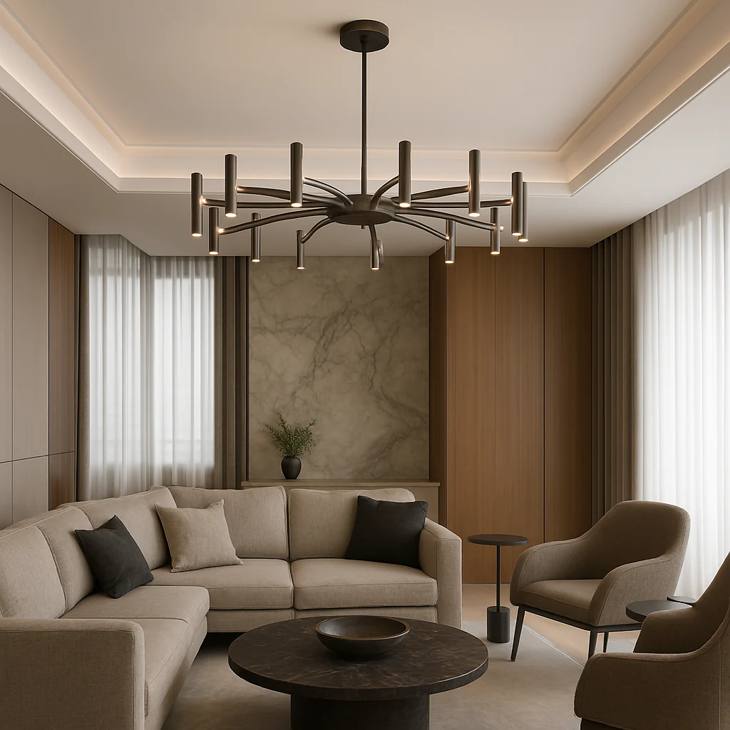 12 Heads Contemporary Chandelier - Image 3
