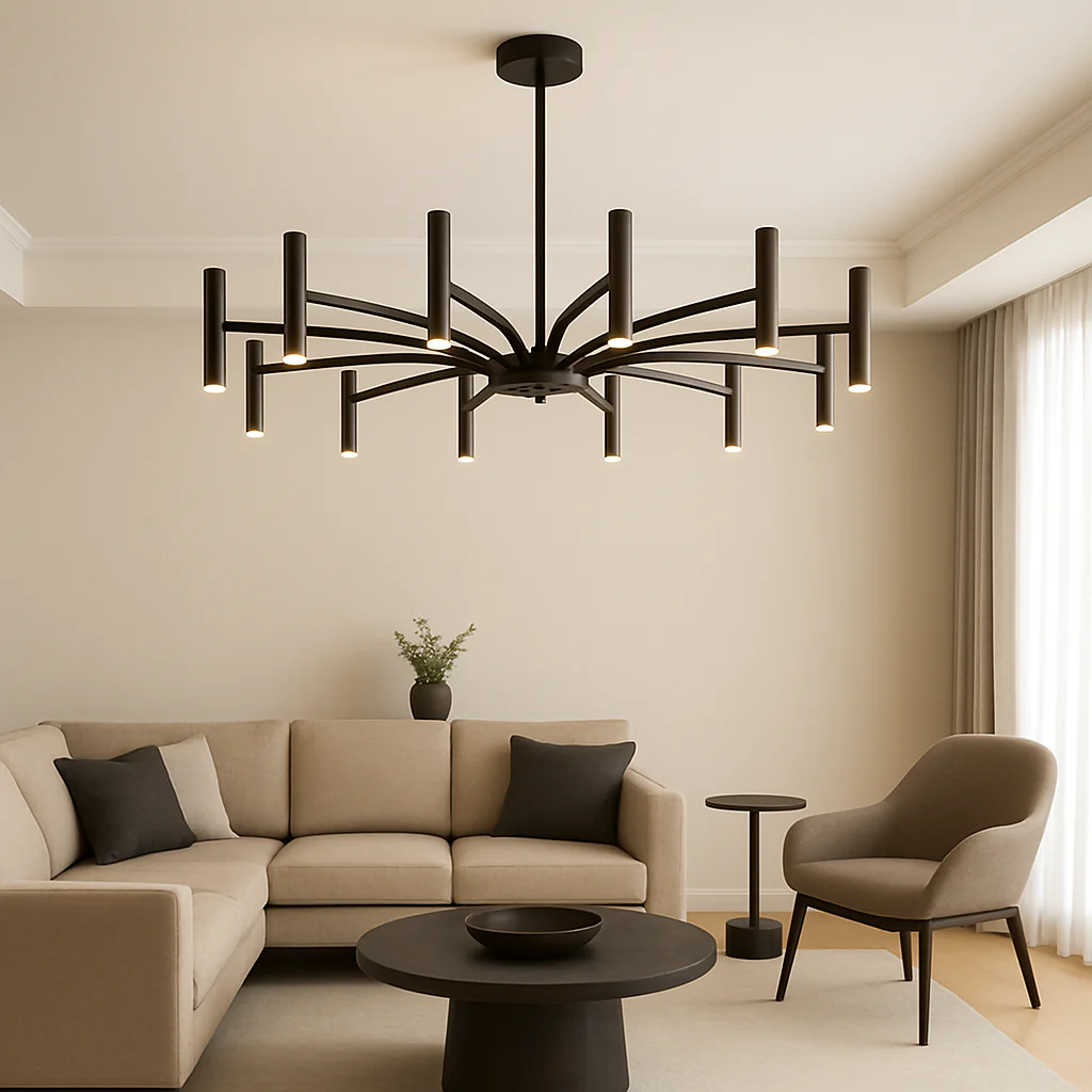 12 Heads Contemporary Chandelier - Image 4