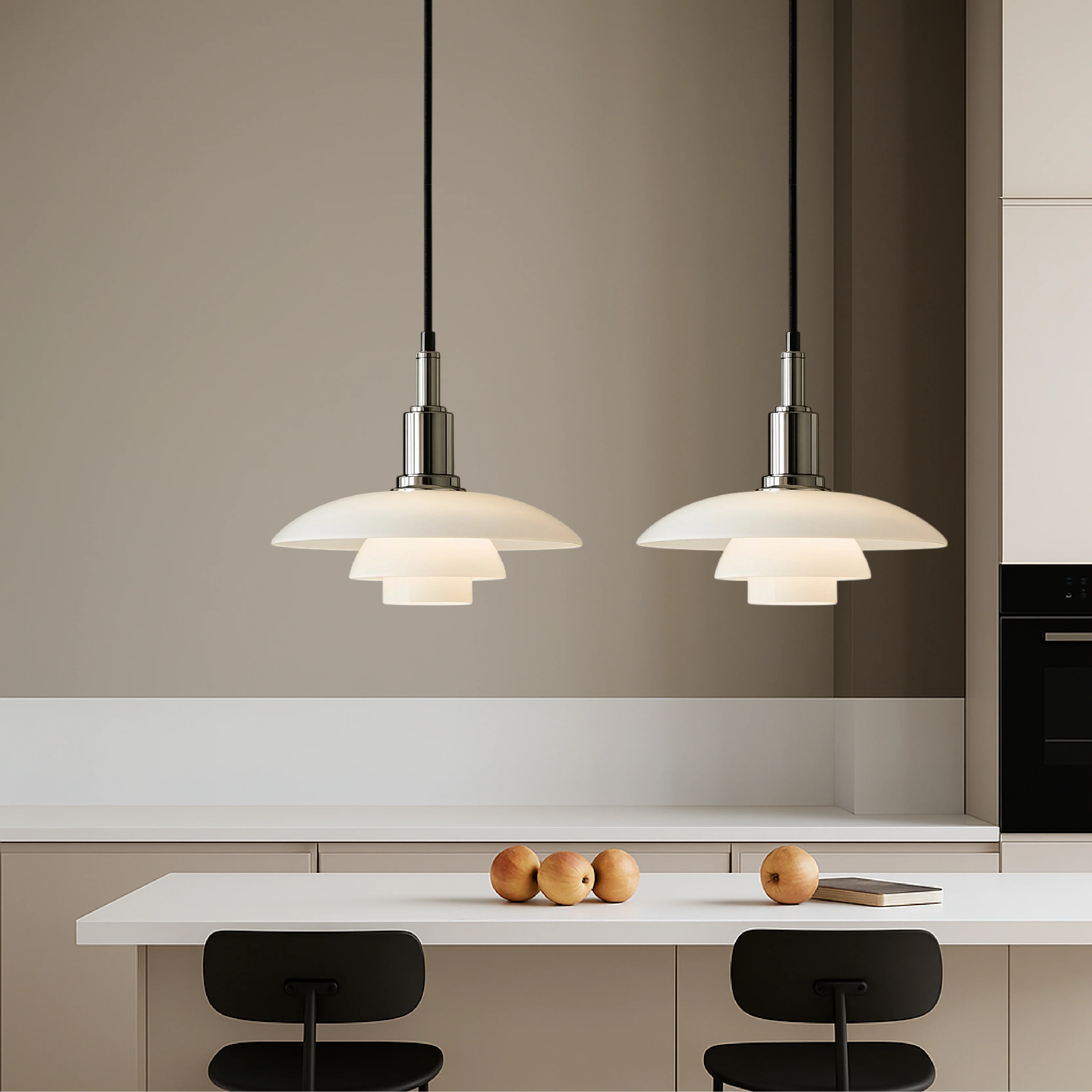 2/3 Head Danish Designer Pendant Light - Image 6