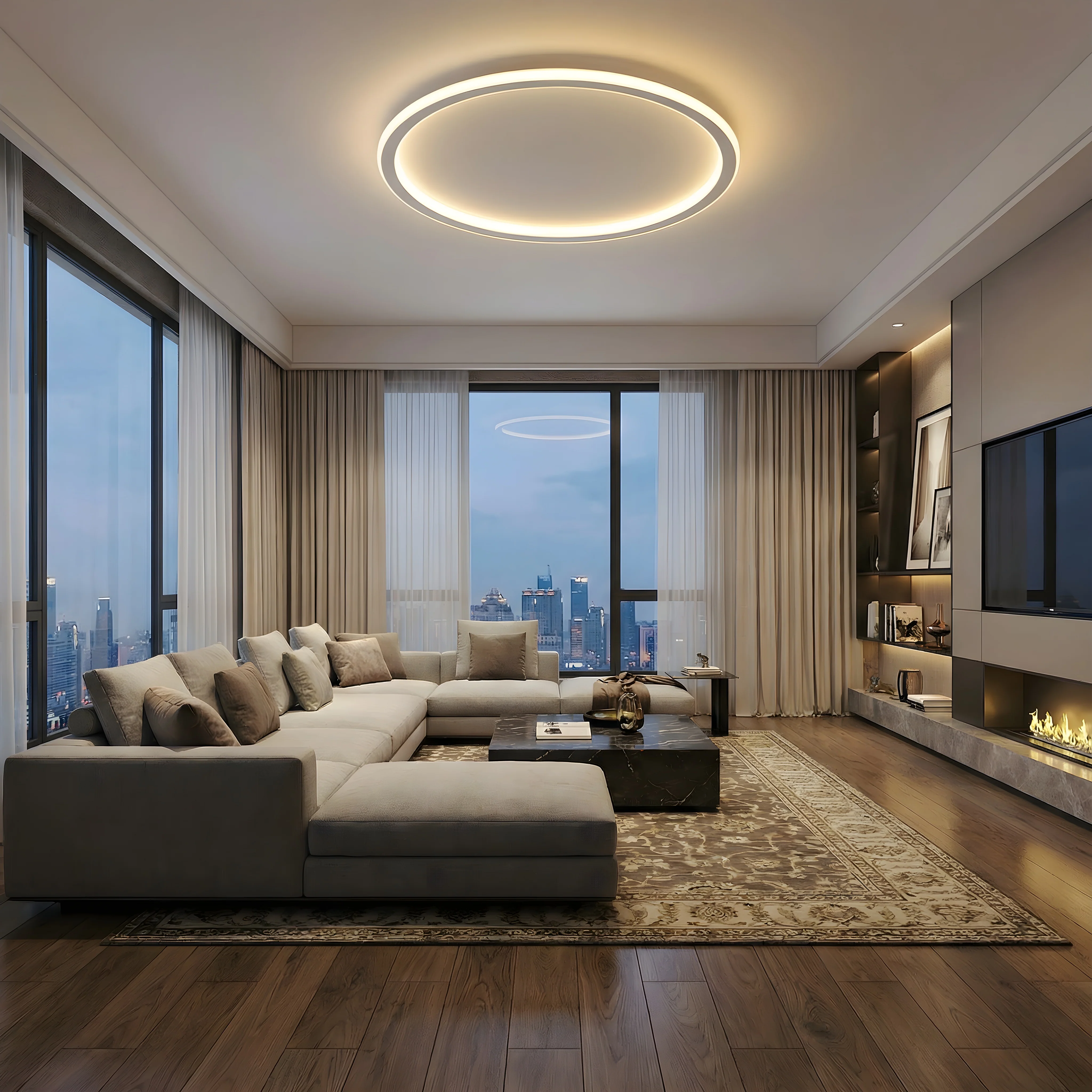 Mysaglobe Scandinavian Round Ceiling Light - Image 3