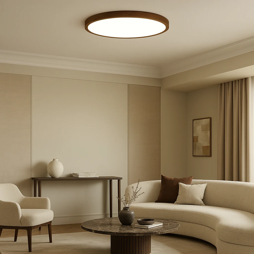 Dark Wood Grain Ceiling Light - Image 3